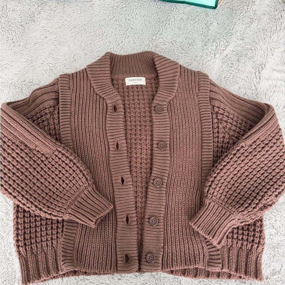 Cozy Brown Knit Cardigan